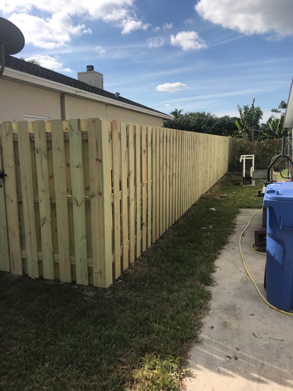 wood fence installation